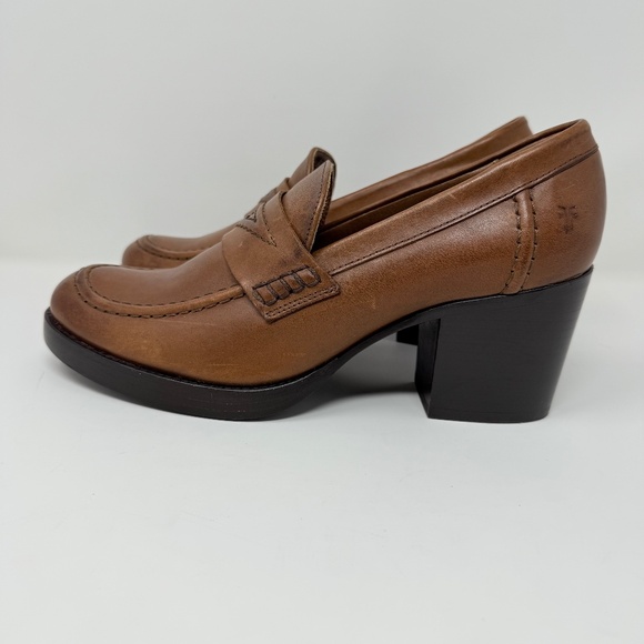 New Frye Jean Loafers Caramel Women's Sz 10 - Picture 6 of 12
